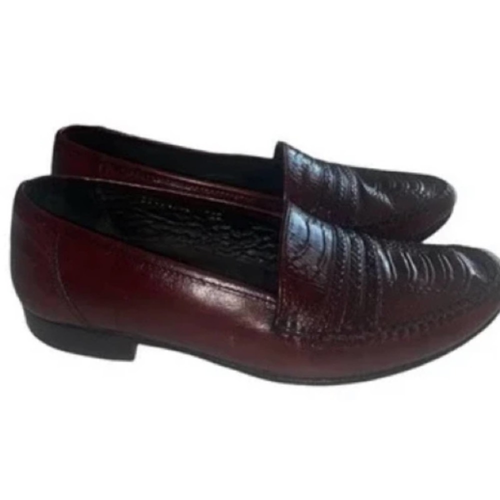 VINTAGE STUART MCGUIRE‎ MADE IN ITALY RED LOAFERS